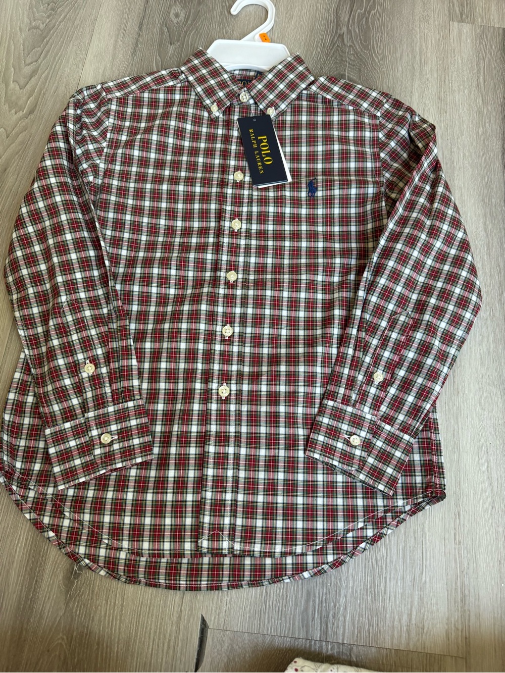 Polo by Ralph Lauren Red Plaid Button-Down Shirt boy size 8 NWT